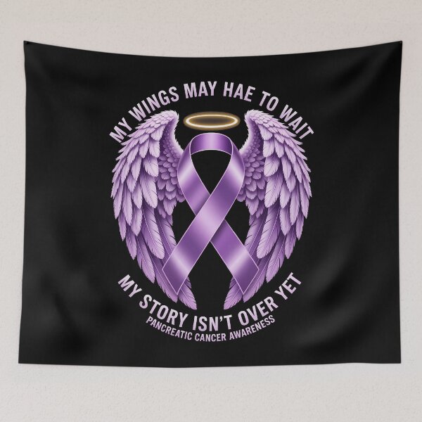 Item preview, Pancreatic Cancer Pancreatic Awareness Sublimation Purple Ribbon Cancer Support Graphics designed and sold by sailorjessiArt.