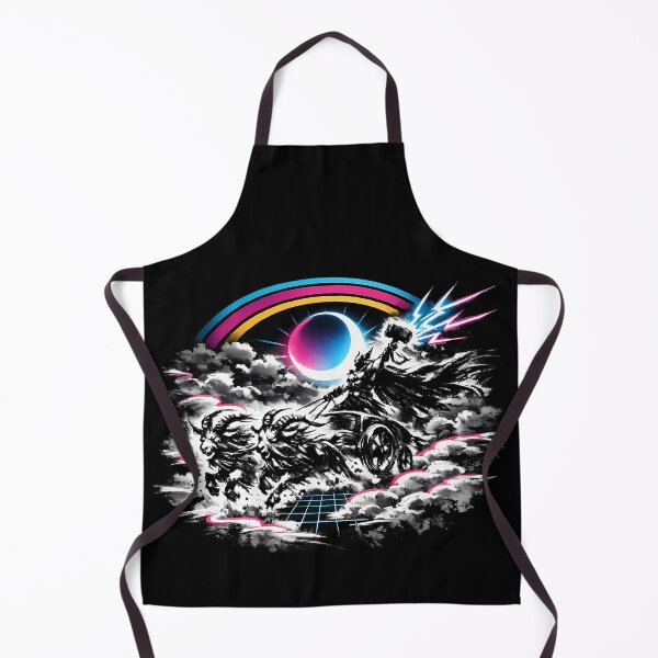 Item preview, Synthwave Sumi-e Thor’s Chariot designed and sold by KungPowUnicorn.