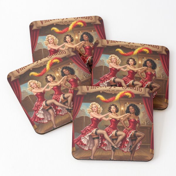 Item preview, Vintage Burlesque Dancers Cabaret Wall Art designed and sold by Vincent-68.