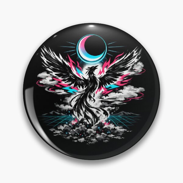 Item preview, Synthwave Sumi-e Phoenix Rising designed and sold by KungPowUnicorn.
