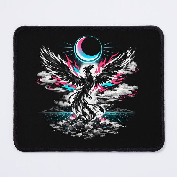 Item preview, Synthwave Sumi-e Phoenix Rising designed and sold by KungPowUnicorn.