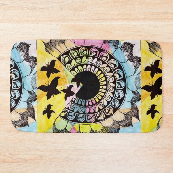 Item preview, Vibrant Sunburst Mandala with Butterflies designed and sold by FineLineVibes.