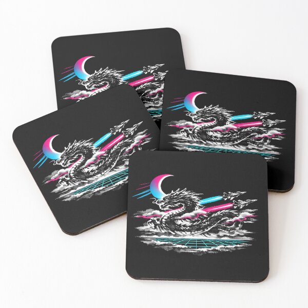 Item preview, Dragon and Jets Synthwave Sumi-e Sea designed and sold by KungPowUnicorn.