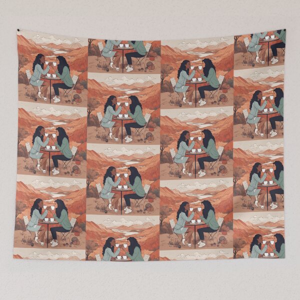 Item preview, Cozy Couple Love Illustration Design designed and sold by MMV2612.
