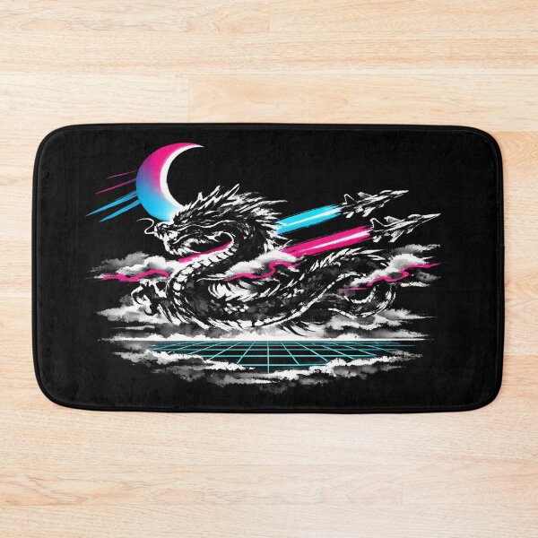 Item preview, Dragon and Jets Synthwave Sumi-e Sea designed and sold by KungPowUnicorn.