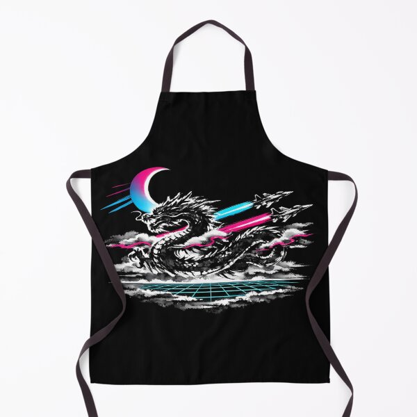 Item preview, Dragon and Jets Synthwave Sumi-e Sea designed and sold by KungPowUnicorn.