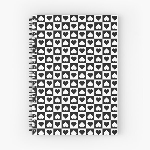 Item preview, Black and White checkered hearts designed and sold by pattern-archive.