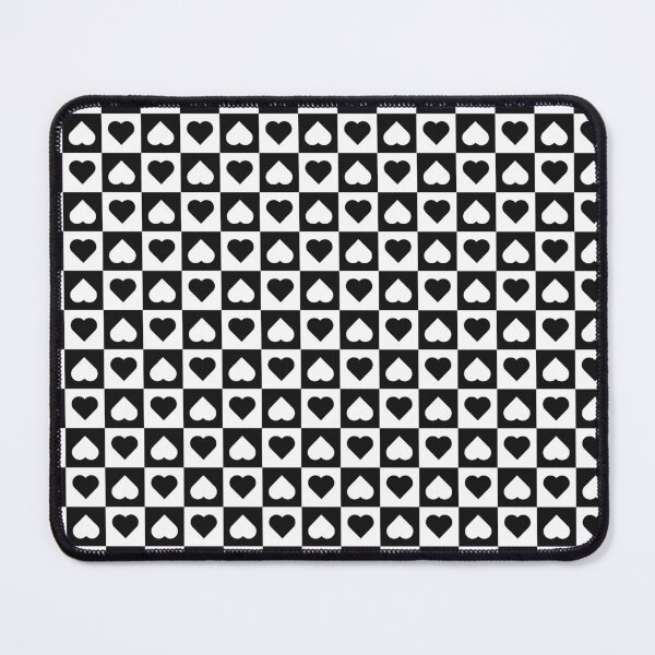 Item preview, Black and White checkered hearts designed and sold by pattern-archive.