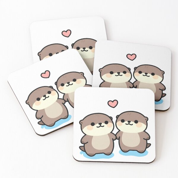Item preview, Otter Holding Hands Sticker designed and sold by Mystic & Celestial Art.