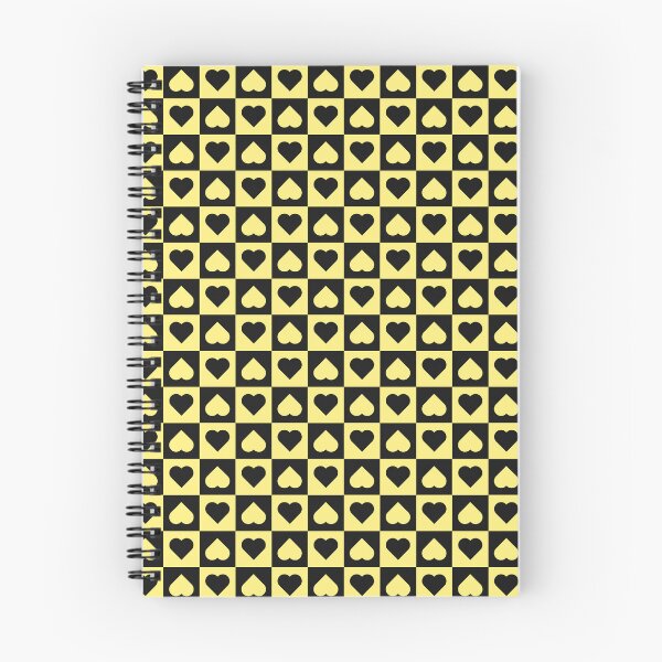 Item preview, Black and Yellow checkered hearts designed and sold by pattern-archive.
