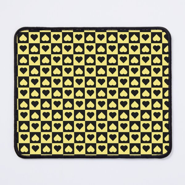 Item preview, Black and Yellow checkered hearts designed and sold by pattern-archive.