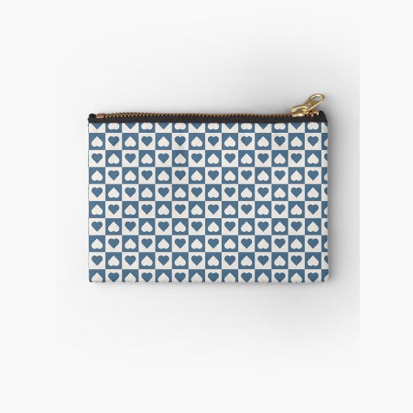 Item preview, Blue and Cream checkered hearts designed and sold by pattern-archive.