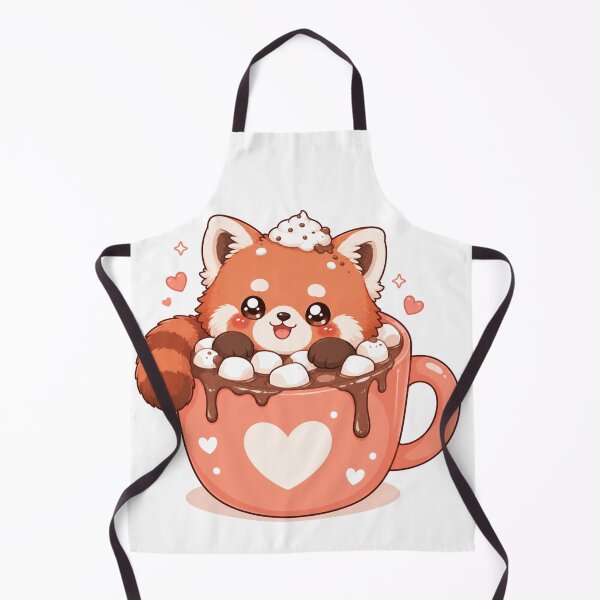 Item preview, Cute Red Panda in Hot Chocolate Kawaii Art designed and sold by StickersHul.