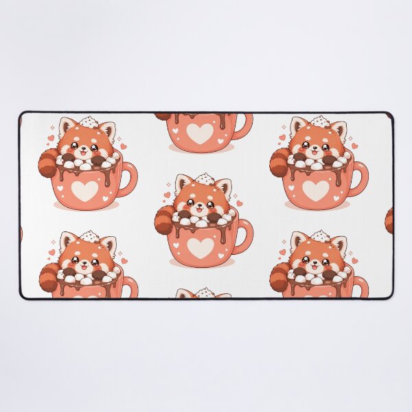 Item preview, Cute Red Panda in Hot Chocolate Kawaii Art designed and sold by StickersHul.