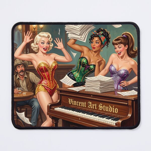 Item preview, Vintage Saloon Music Show Retro Pinup Art designed and sold by Vincent-68.