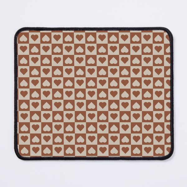 Item preview, Copper and Sand checkered hearts designed and sold by pattern-archive.