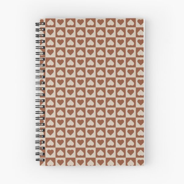 Item preview, Copper and Sand checkered hearts designed and sold by pattern-archive.