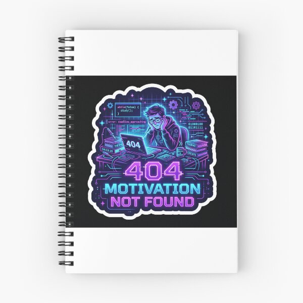 Item preview, 404 Motivation Not Found | Funny Engineering Student Sticker designed and sold by BrahmiArts.