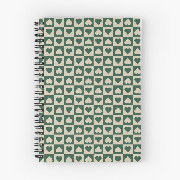 Item preview, Green and Sand checkered hearts designed and sold by pattern-archive.