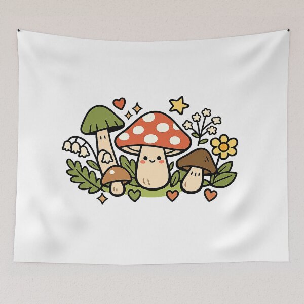Item preview, Cottagecore Mushroom Doodles designed and sold by Larrysamdesign.