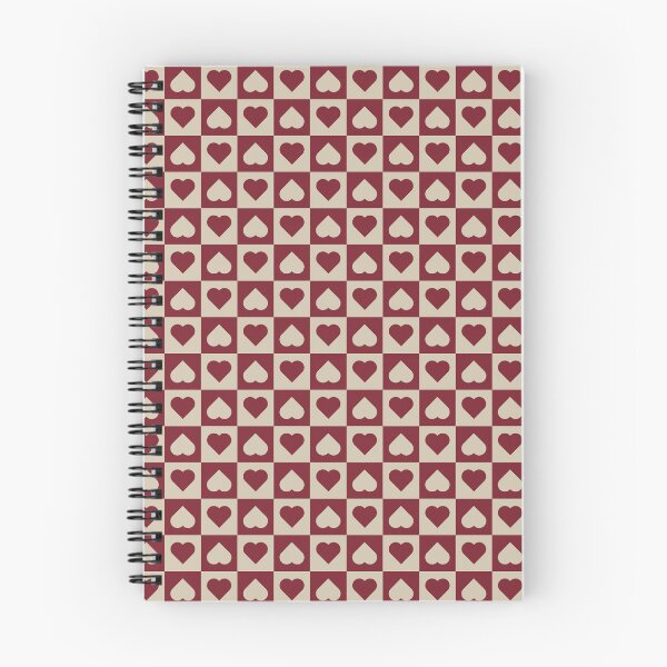 Item preview, Red and Beige checkered hearts designed and sold by pattern-archive.