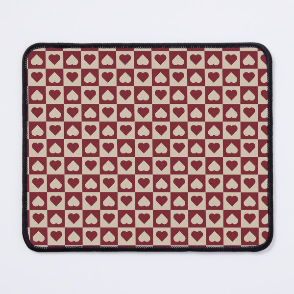 Item preview, Red and Beige checkered hearts designed and sold by pattern-archive.