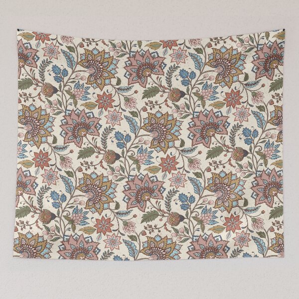 Item preview, Vintage Indian Chintz Floral Pattern | Cottagecore Botanical Design designed and sold by avani_gadhia.art.