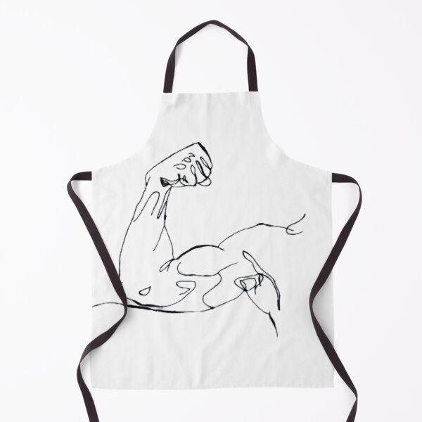 Item preview, Minimalist Hand Sketched One Line Muscle Arm Art designed and sold by FineLineVibes.
