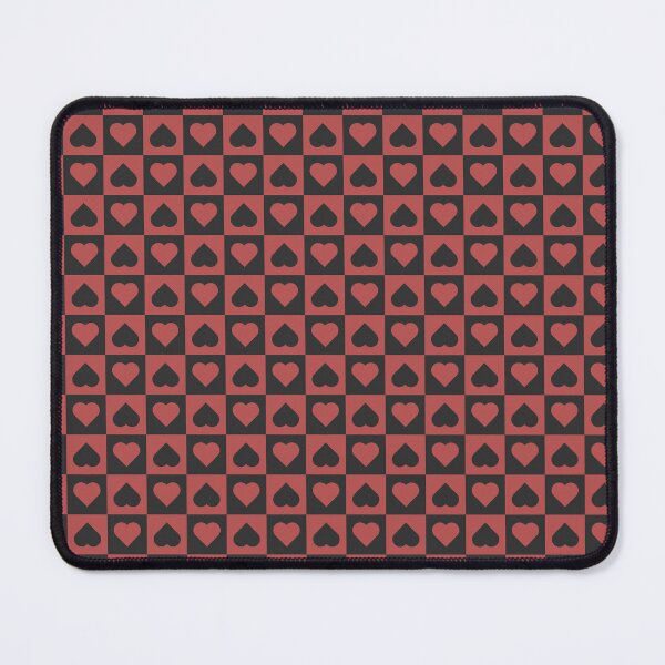 Item preview, Red and Charcoal checkered hearts designed and sold by pattern-archive.
