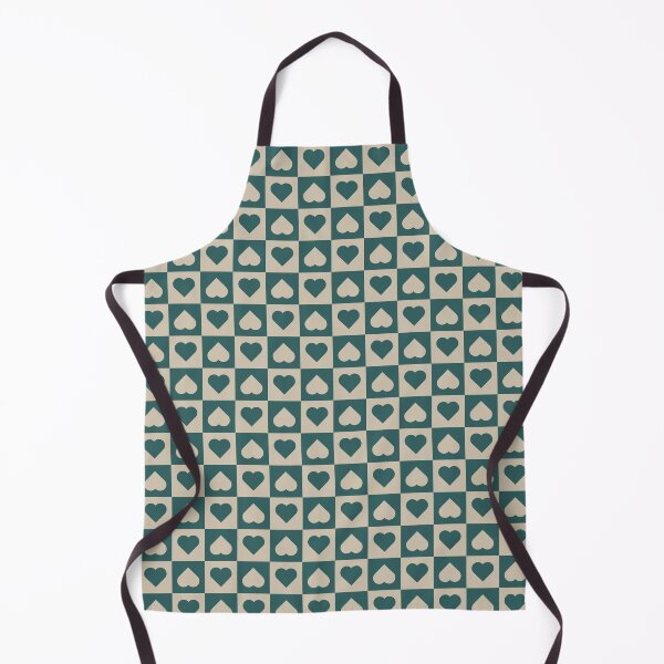 Item preview, Teal and Beige checkered hearts designed and sold by pattern-archive.