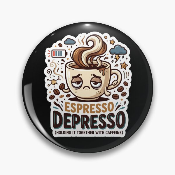 Item preview, Espresso Depresso Funny Coffee Lover Design designed and sold by Pixel Analytics.