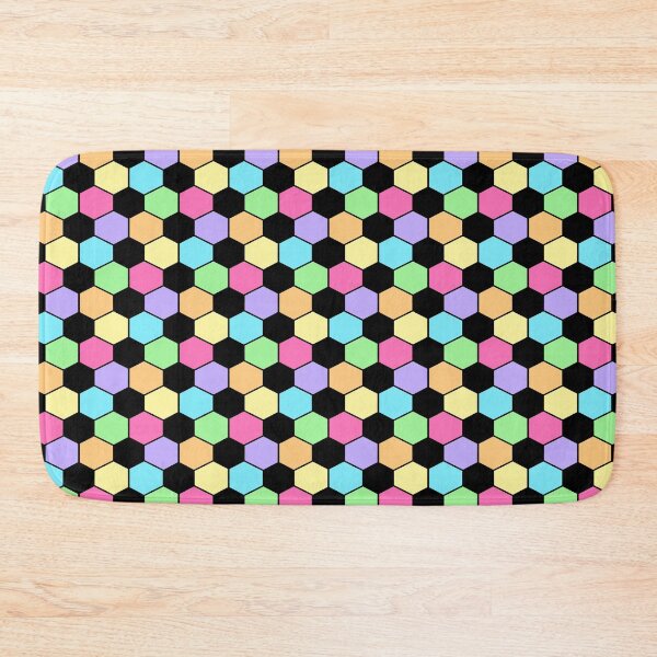 Item preview, Colourful Pastel Soccer Ball Hexagon Pattern  designed and sold by BlackthornDsign.