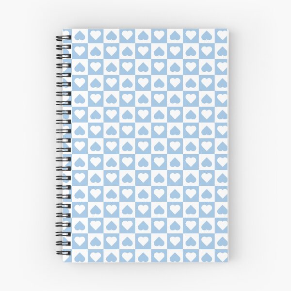 Item preview, White and Baby Blue checkered hearts designed and sold by pattern-archive.