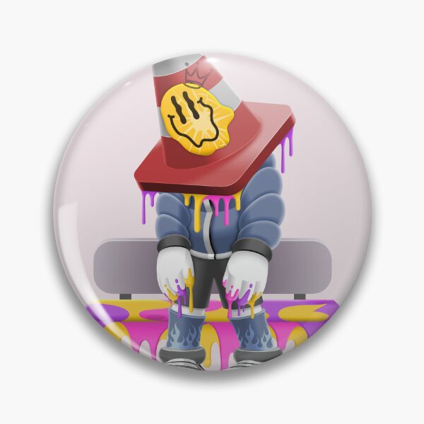 Item preview, Melting Traffic Cone Character On Bench designed and sold by Lexkon Liu's art.
