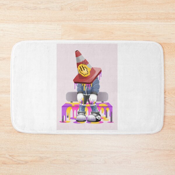 Item preview, Melting Traffic Cone Character On Bench designed and sold by Lexkon Liu's art.