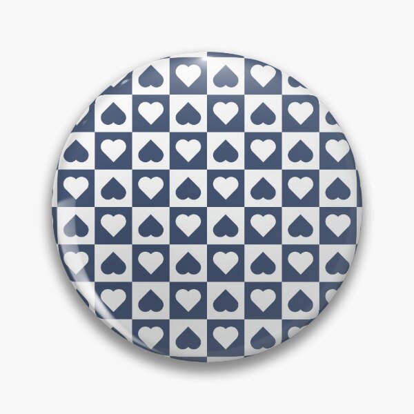 Item preview, White and Blue checkered hearts designed and sold by pattern-archive.