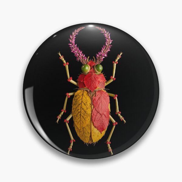 Item preview, Botanical Autumn Beetle Leaf Insect designed and sold by capricedefille.