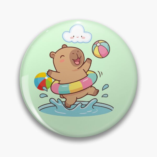 Item preview, Capybaras playing in the water. designed and sold by BGLucky.