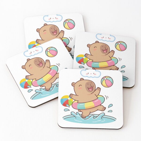 Item preview, Capybaras playing in the water. designed and sold by BGLucky.