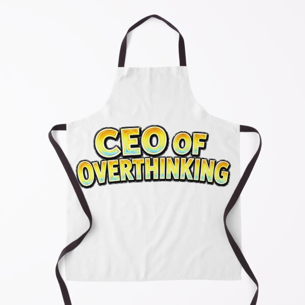 Item preview, CEO OF OVERTHINKING – hand drawn childlike typography designed and sold by Mac Sketches.