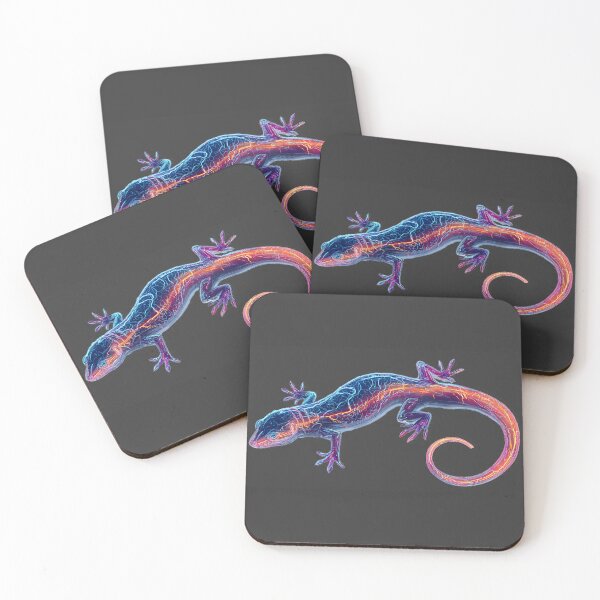 Item preview, Neon Lizard – Horizontal Cyberpunk Gecko designed and sold by Neo Tokio.