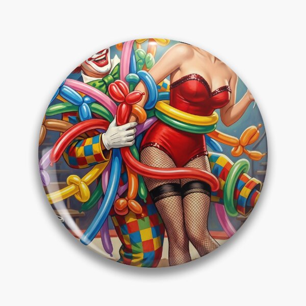 Item preview, Vintage Circus Clown and Pinup Girl Wall Art designed and sold by Vincent-68.