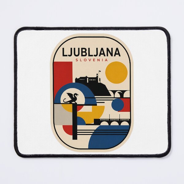 Item preview, Ljubljana Slovenia Retro Geometric Travel Skyline designed and sold by k3rstman1.