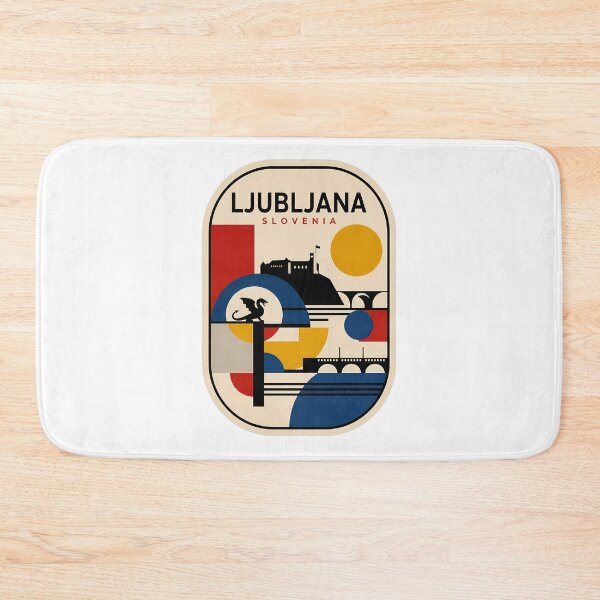 Item preview, Ljubljana Slovenia Retro Geometric Travel Skyline designed and sold by k3rstman1.