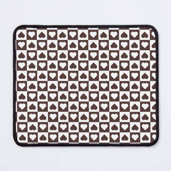 Item preview, White and Chocolate checkered hearts designed and sold by pattern-archive.