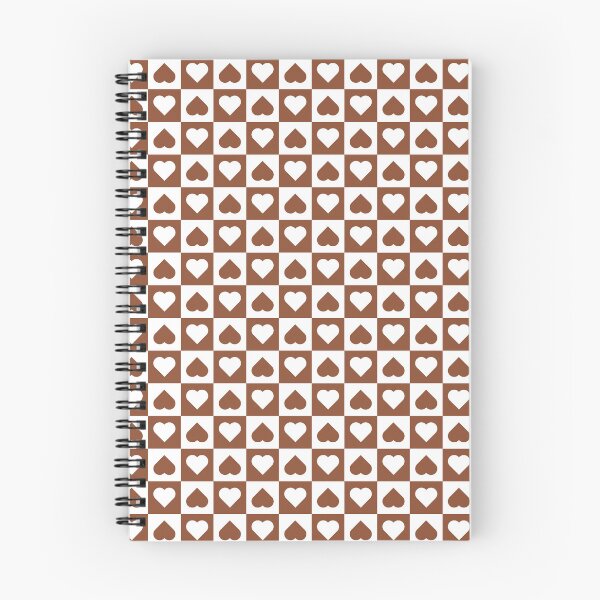 Item preview, White and Copper checkered hearts designed and sold by pattern-archive.