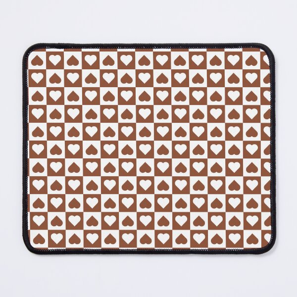 Item preview, White and Copper checkered hearts designed and sold by pattern-archive.