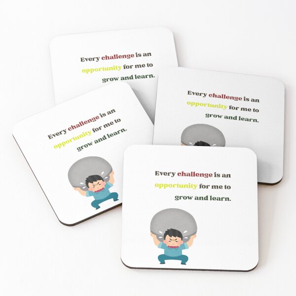 Item preview, Overcoming Challenges Motivational Growth Mindset Quote designed and sold by els-shop.