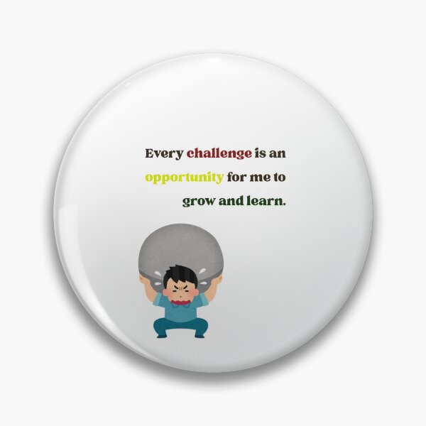 Item preview, Overcoming Challenges Motivational Growth Mindset Quote designed and sold by els-shop.