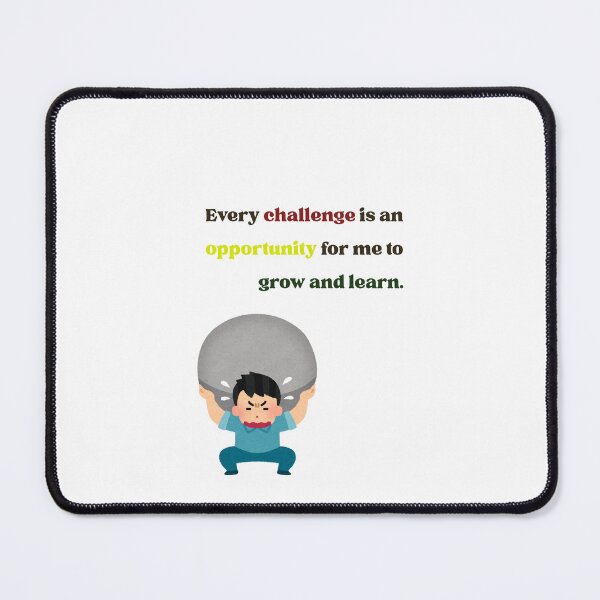 Item preview, Overcoming Challenges Motivational Growth Mindset Quote designed and sold by els-shop.